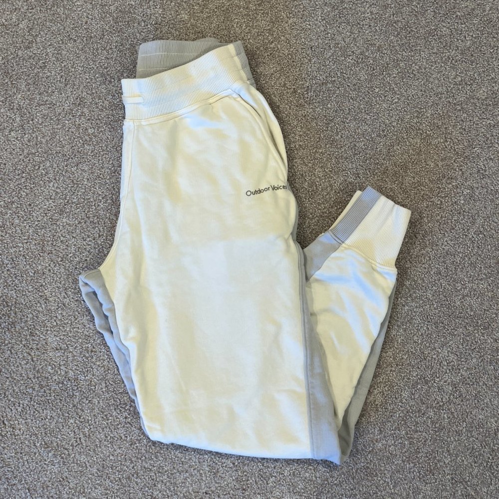 Outdoor Voices Pickup Cotton Joggers Sweatpants Sz S Grey